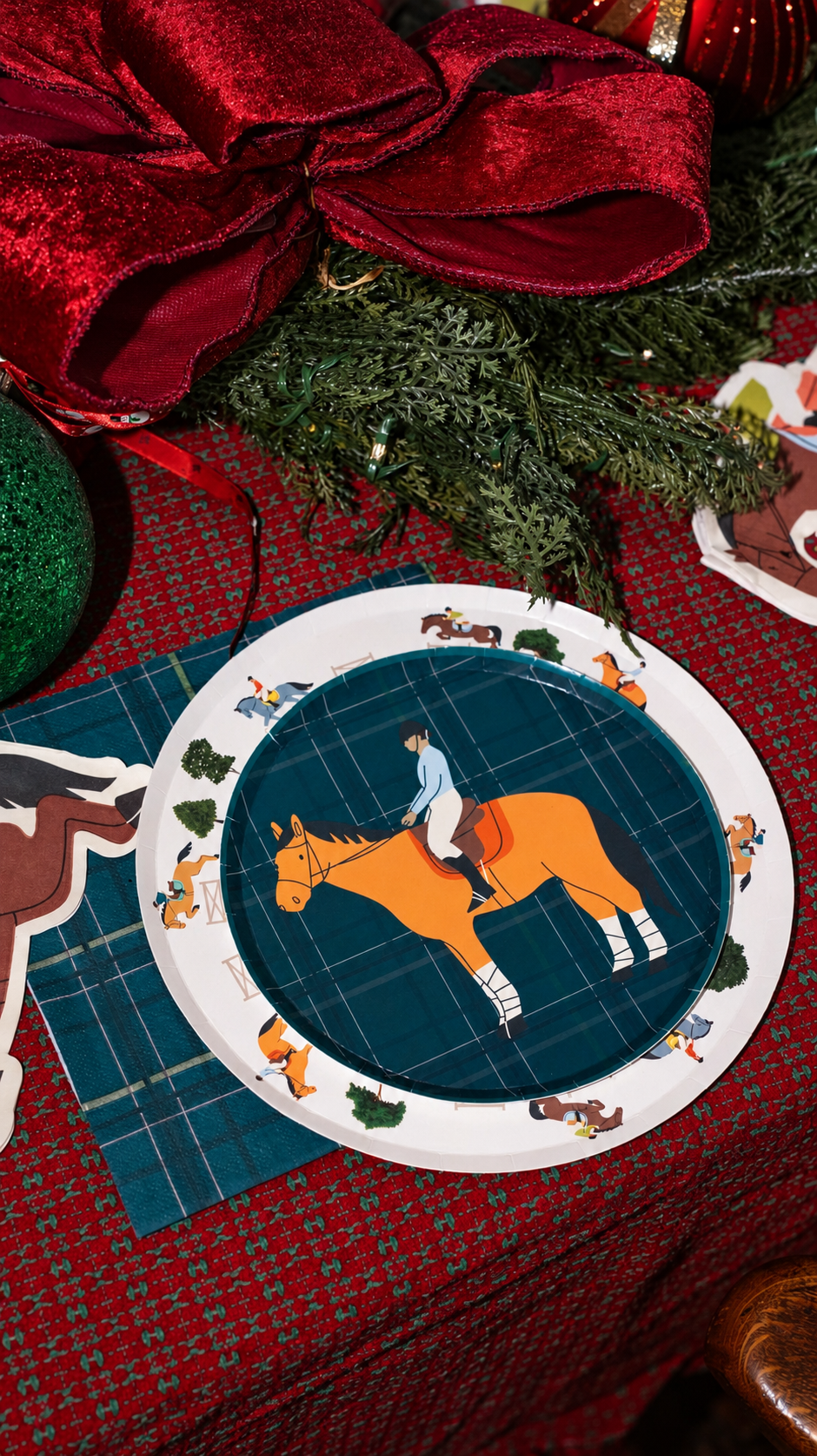 Equestrian Tableware Pack - Horse Party Supplies Set for 12 (Dinner + Dessert Plates, Cups, Napkins) | Pony Birthday Kit