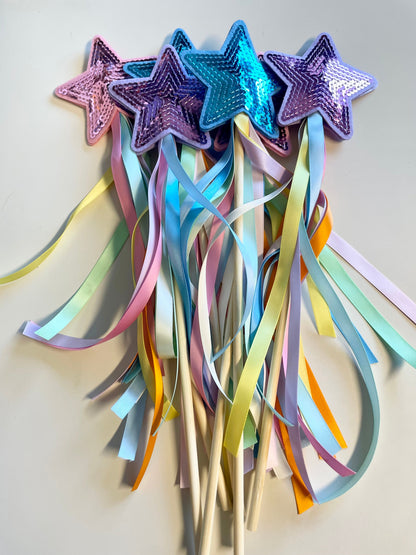 Fairy Princess Star Ribbon Wand