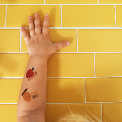 Little Chef Temporary TattoosSizzle up your style with these vibrant Little Chef Temporary Tattoos! Boasting 9 playful, happy fruit and veggie-themed designs, you can apply 'em in a flash and shPOP party suppliesChef Temporary Tattoos fake tattoos