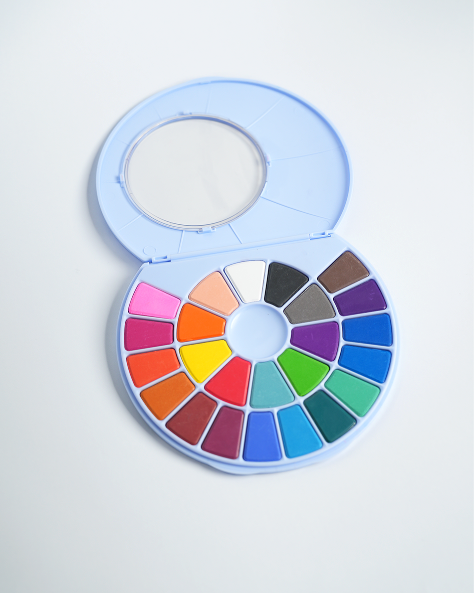 Art Party Watercolor PalettesUnlock your inner artist with Art Party Watercolor Palettes! Our unique circle palette features 24 hues, so you've got every hue of the rainbow at your fingertips. PPOP party suppliesArt Party Watercolor Palettes