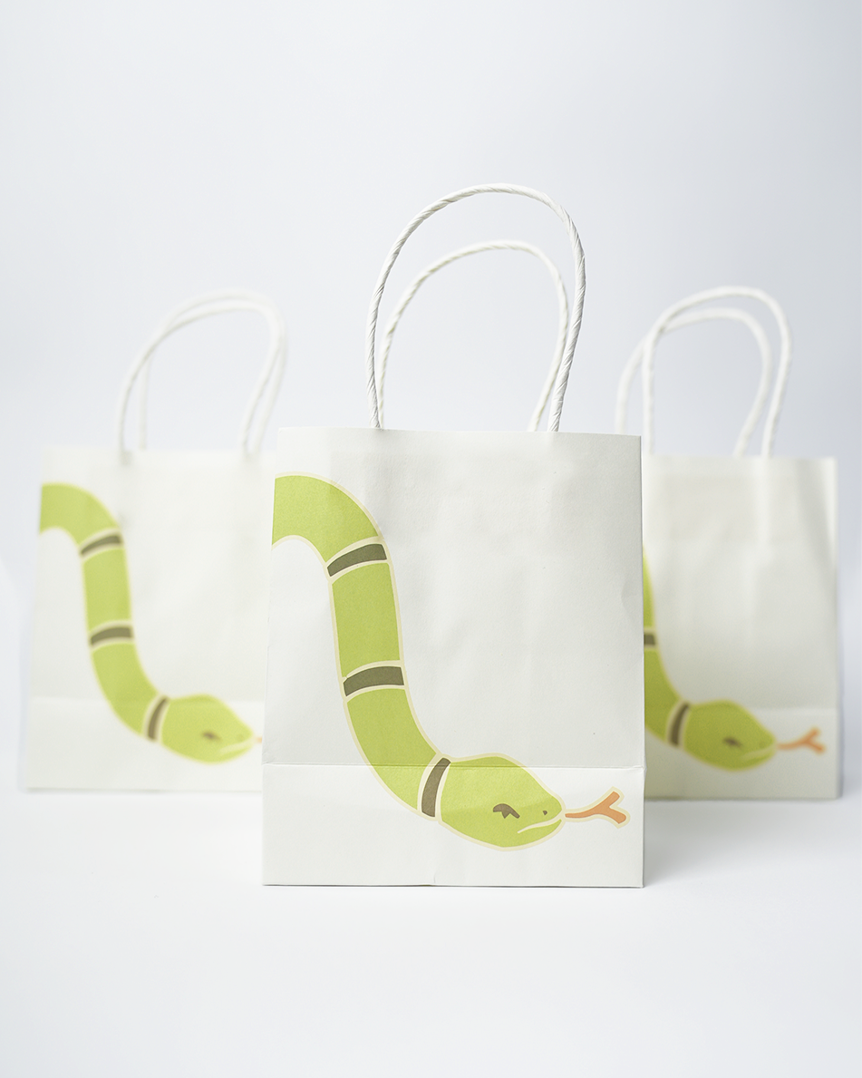 Sssssnake Catcher Paper Bags (x 12)Gift with a hiss! 🐍 This set of 12 small paper bags featuring a snake graphic is perfect way to give your gifts with a bit of extra sssssizz! With 12 sssssnazzy bagPOP party suppliesSssssnake Catcher Paper Bags Paper Gift Bags 