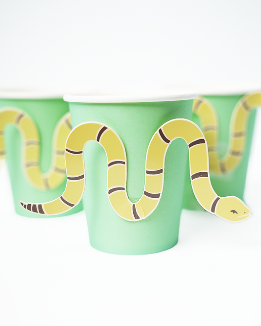 Sssssnake Catcher Cups (x 12)Thirsting for adventure? Quench your little guests thirst with these 3-D snake cups. Pair these cups with the complete sssssnake catcher collection for the perfect wPOP party suppliesSssssnake Catcher Cups Cowboy Party Cups